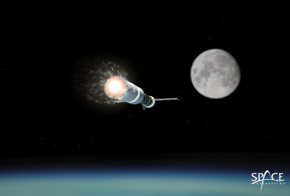 The engine fires and you start the 3 day journey to the Moon.