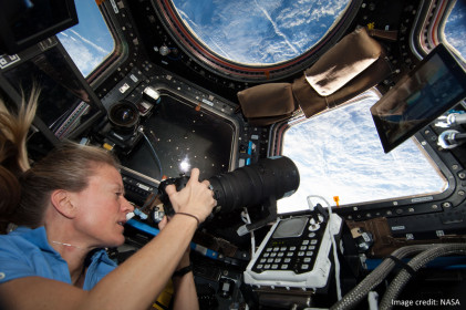 The new cupola is a great place to take photos of Earth.